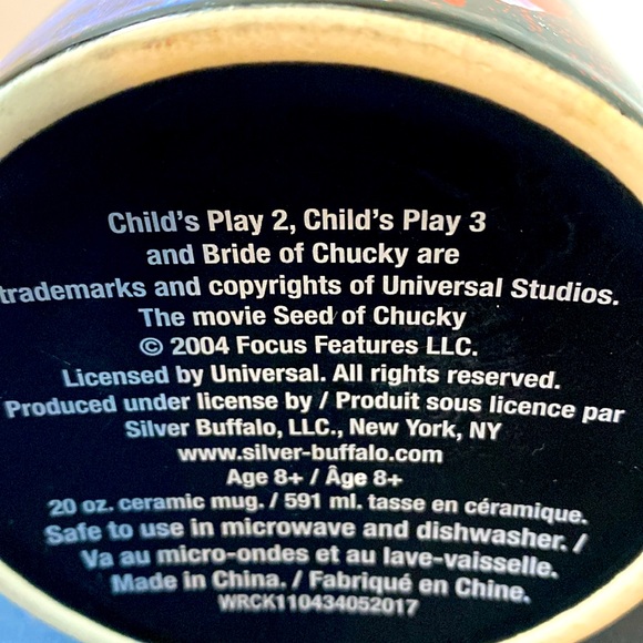 Universal Studio Seed Of Chucky Horror Movie 2004 Coffee Mug - Picture 6 of 6